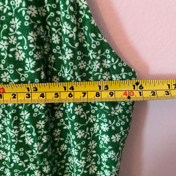 NWT Free People Green Floral Mini Dress Halter High Neck Women's size Medium - Picture 9 of 11